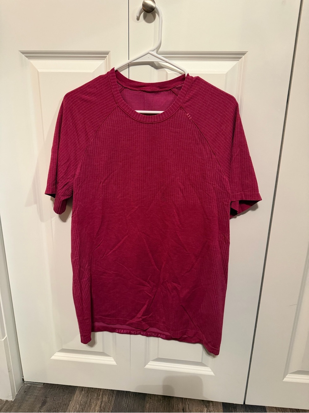 lululemon athletica Men's Short-Sleeve Crew in Berry Red